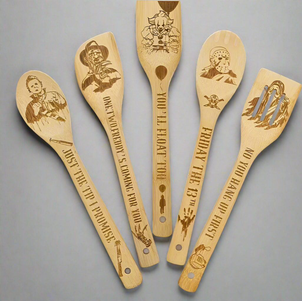 Horror Wooden Utensil Set