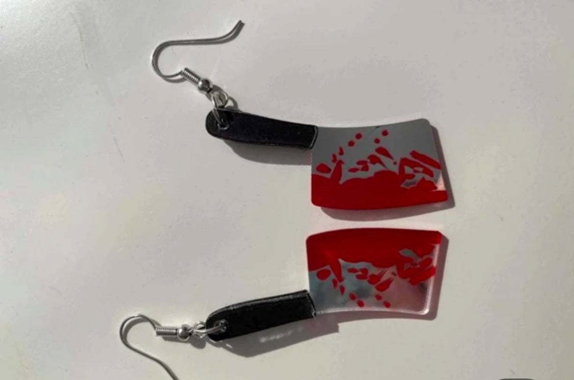 Bloody Cleaver Earrings