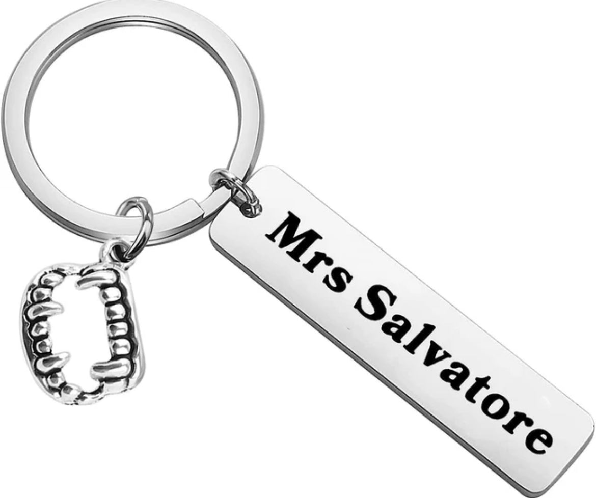 Vampire Diaries Mrs Salvatore Keychain