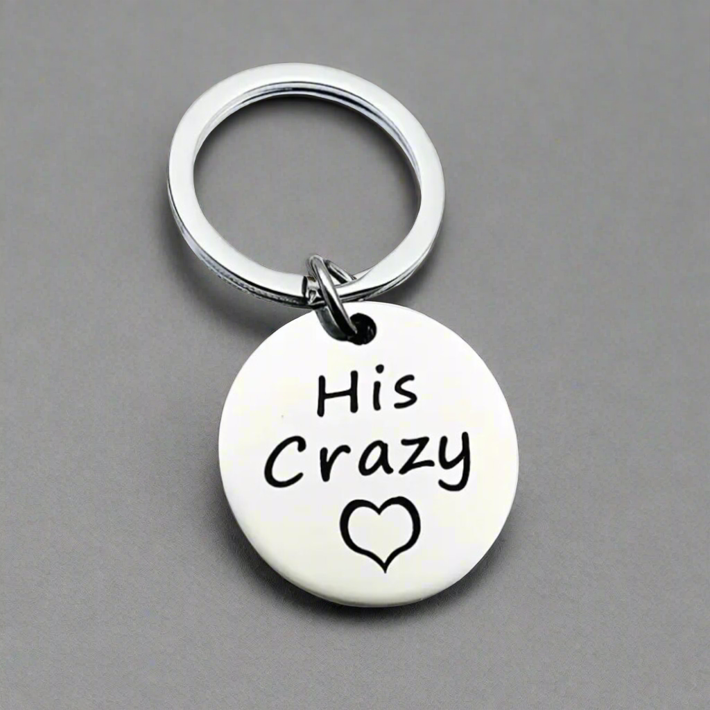 His Crazy & Her Weirdo Couples Keychain Set