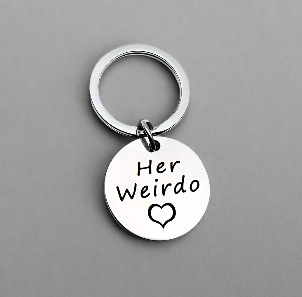 His Crazy & Her Weirdo Couples Keychain Set