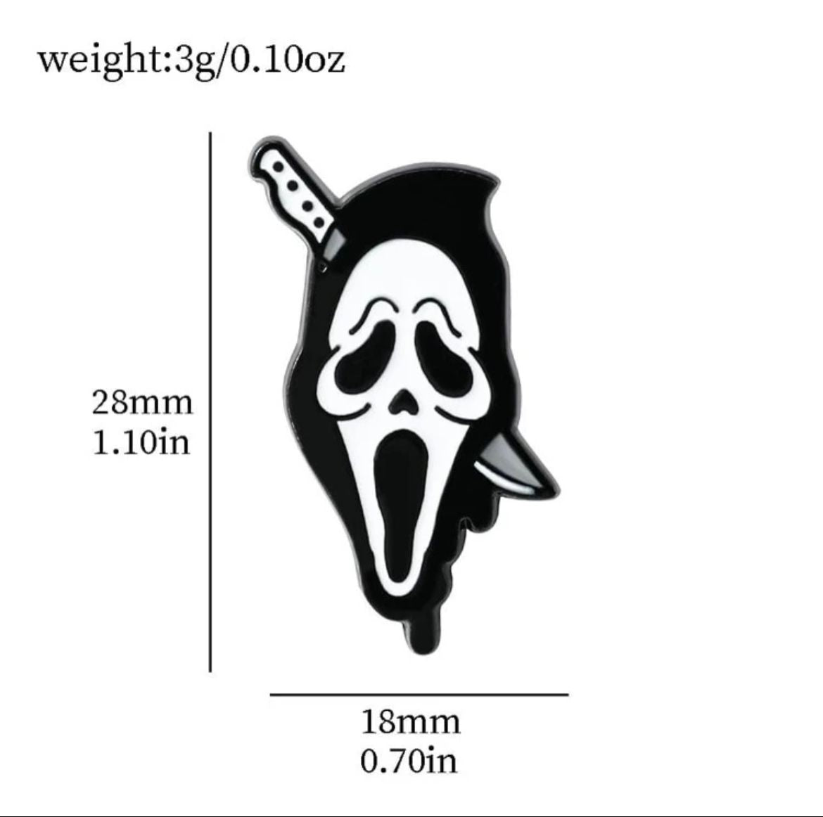 Scream Ghostface Brooch Set