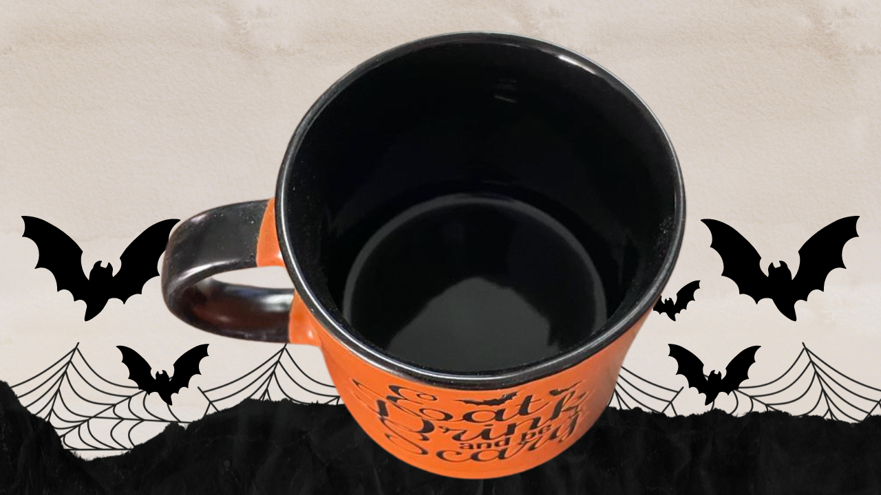 Eat Drink and be Scary Orange & Black Ceramic Mug