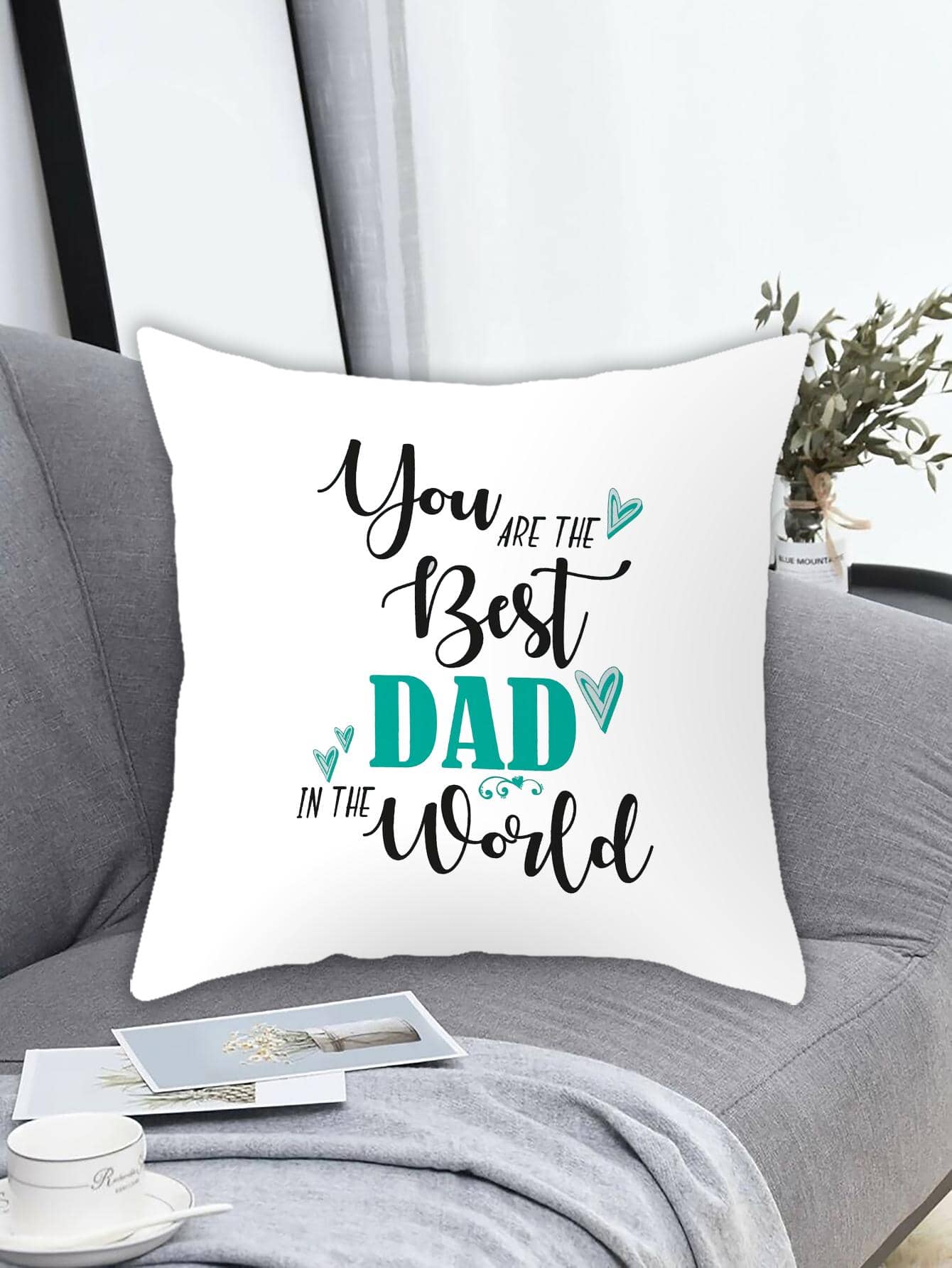 Best Dad In The World Scatter Cushion – Holograph