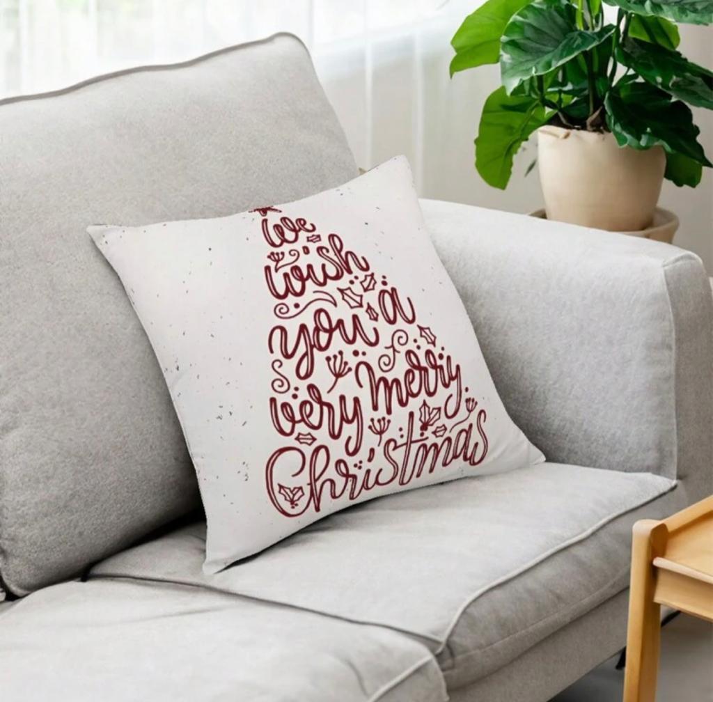 Christmas Tree Words Scatter Cushion