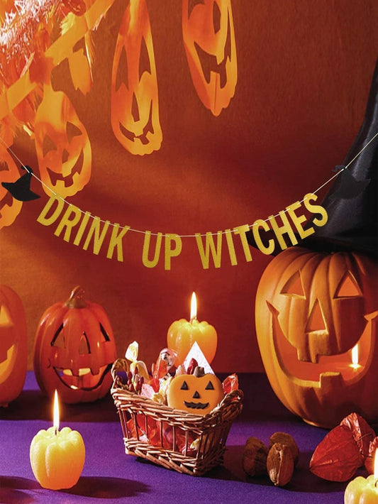 Drink Up Witches Halloween Party Banner