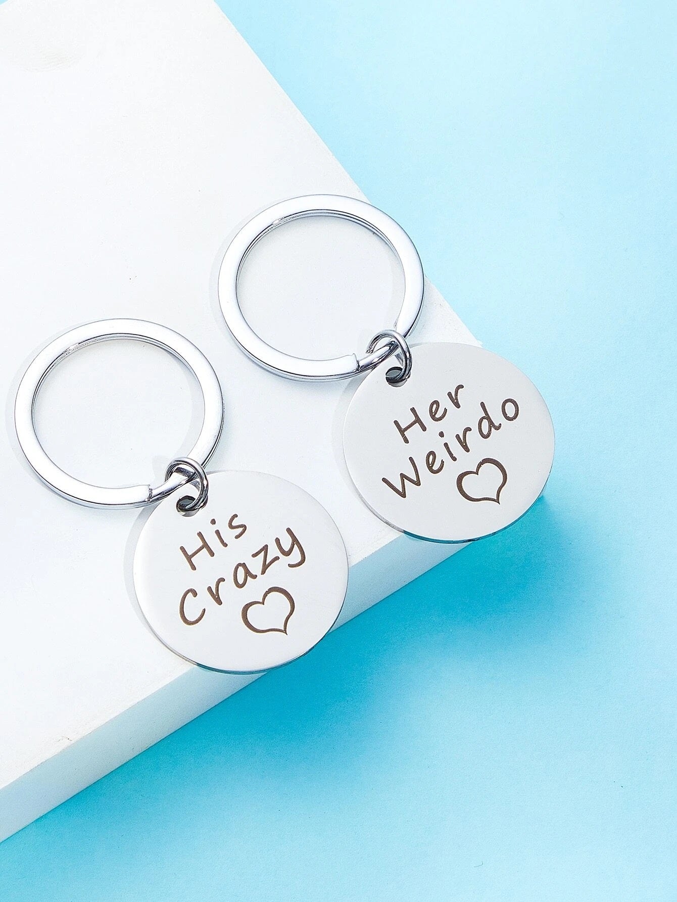 His Crazy & Her Weirdo Couples Keychains