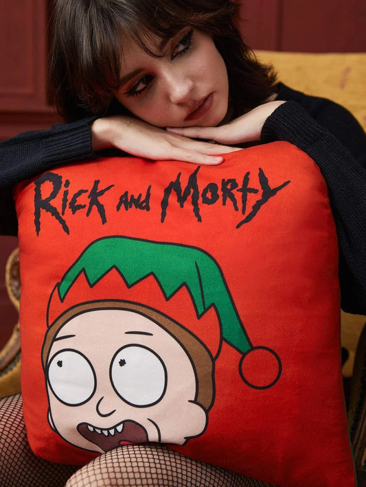 Rick and Morty Christmas Scatter Cushion (2 sided)