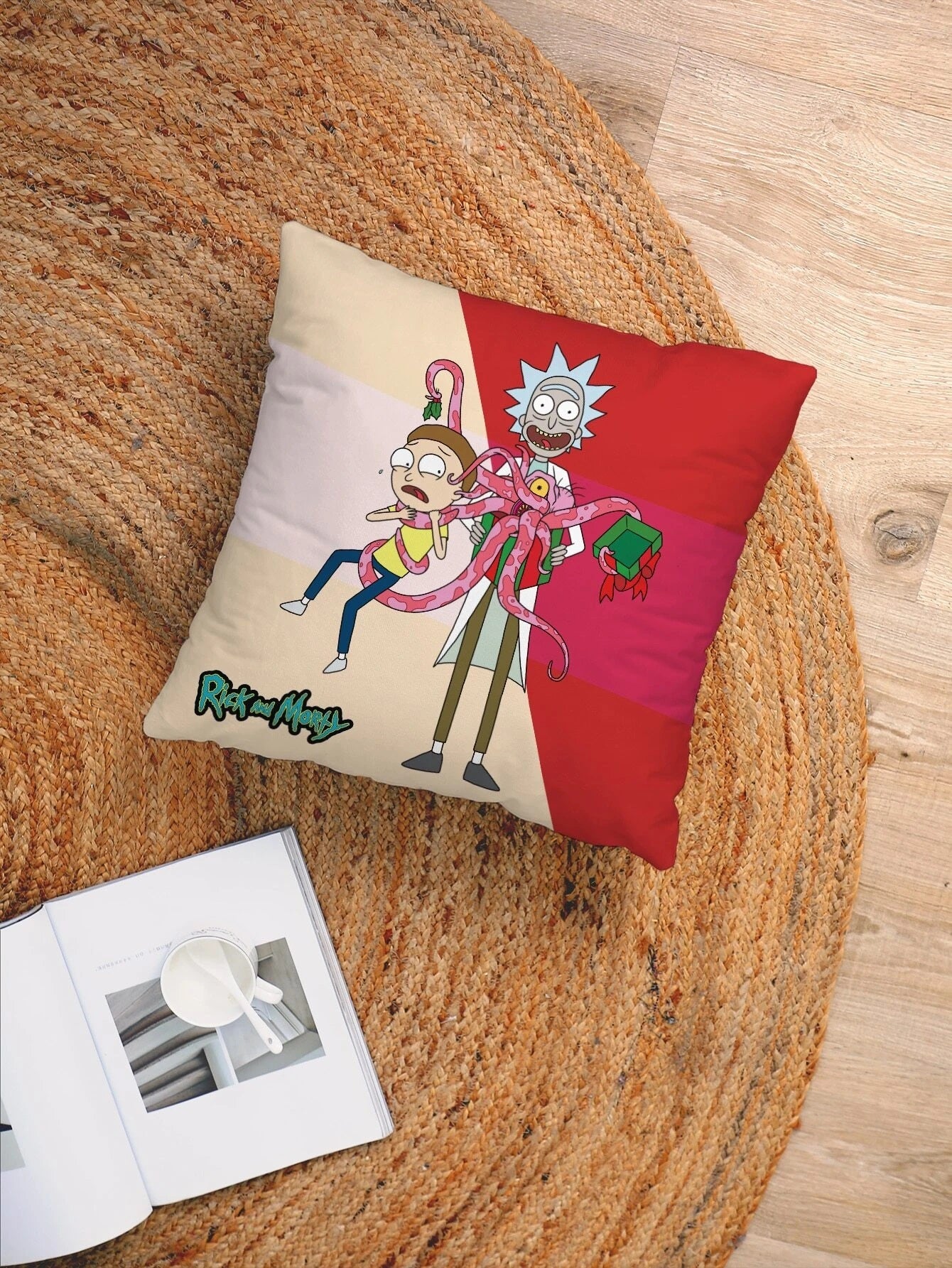 Rick and Morty Christmas Monster Scatter Cushion